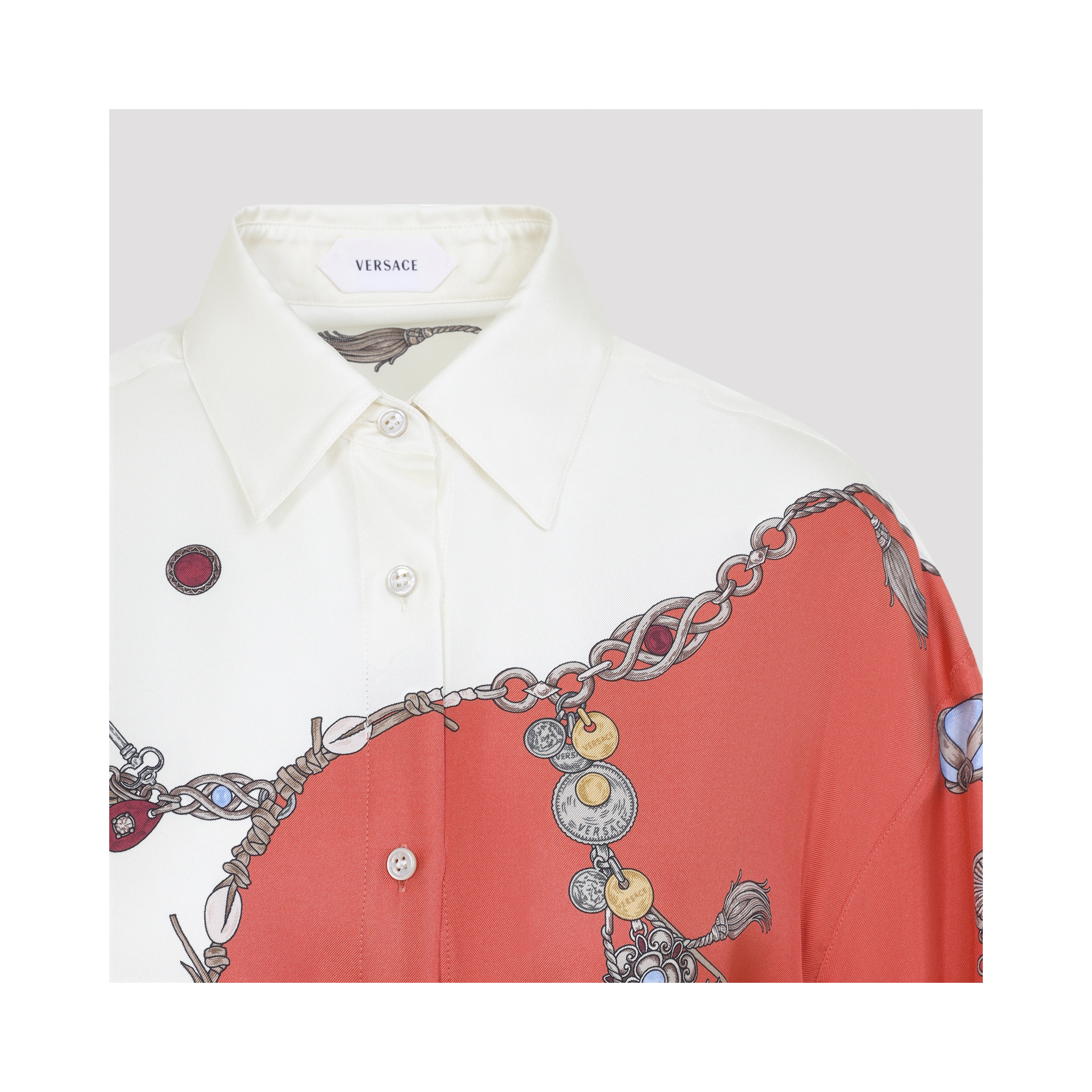 Versace Twill Silk Stolen Jewels Dress
