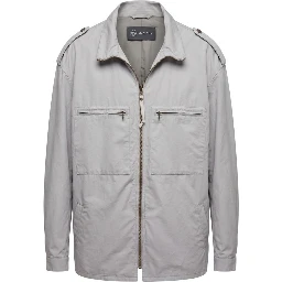 Green Polyurethane Men Jacket