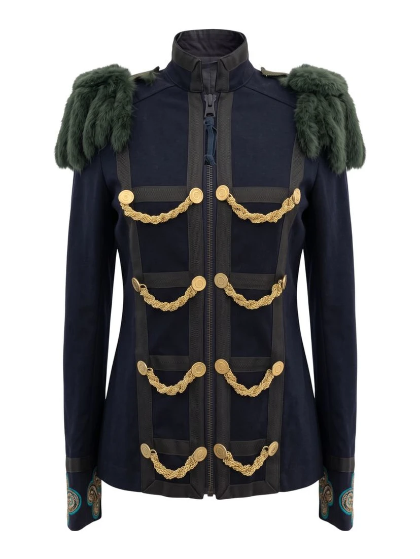 Blue Cotton Women's Jacket