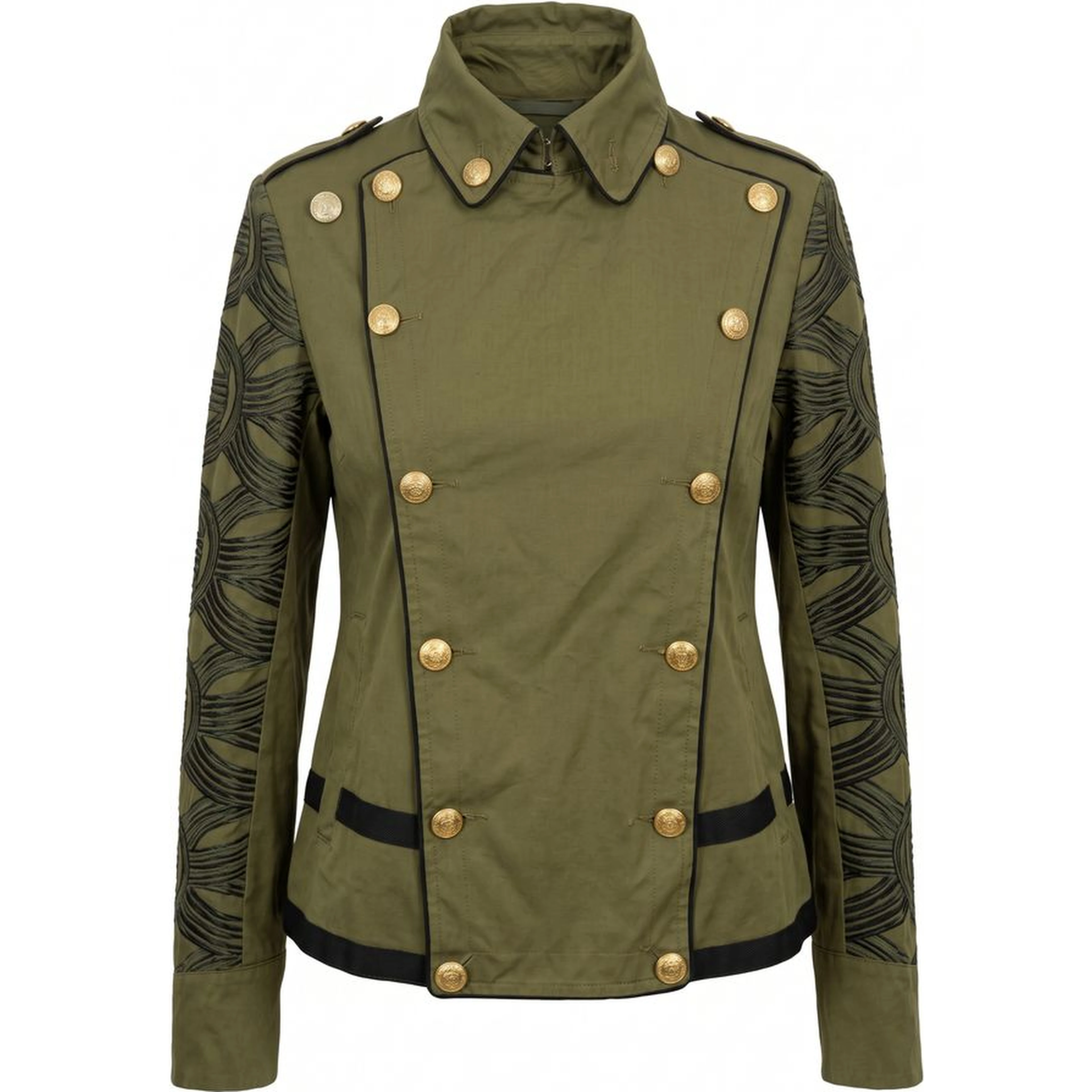 Green Cotton Women's Jacket