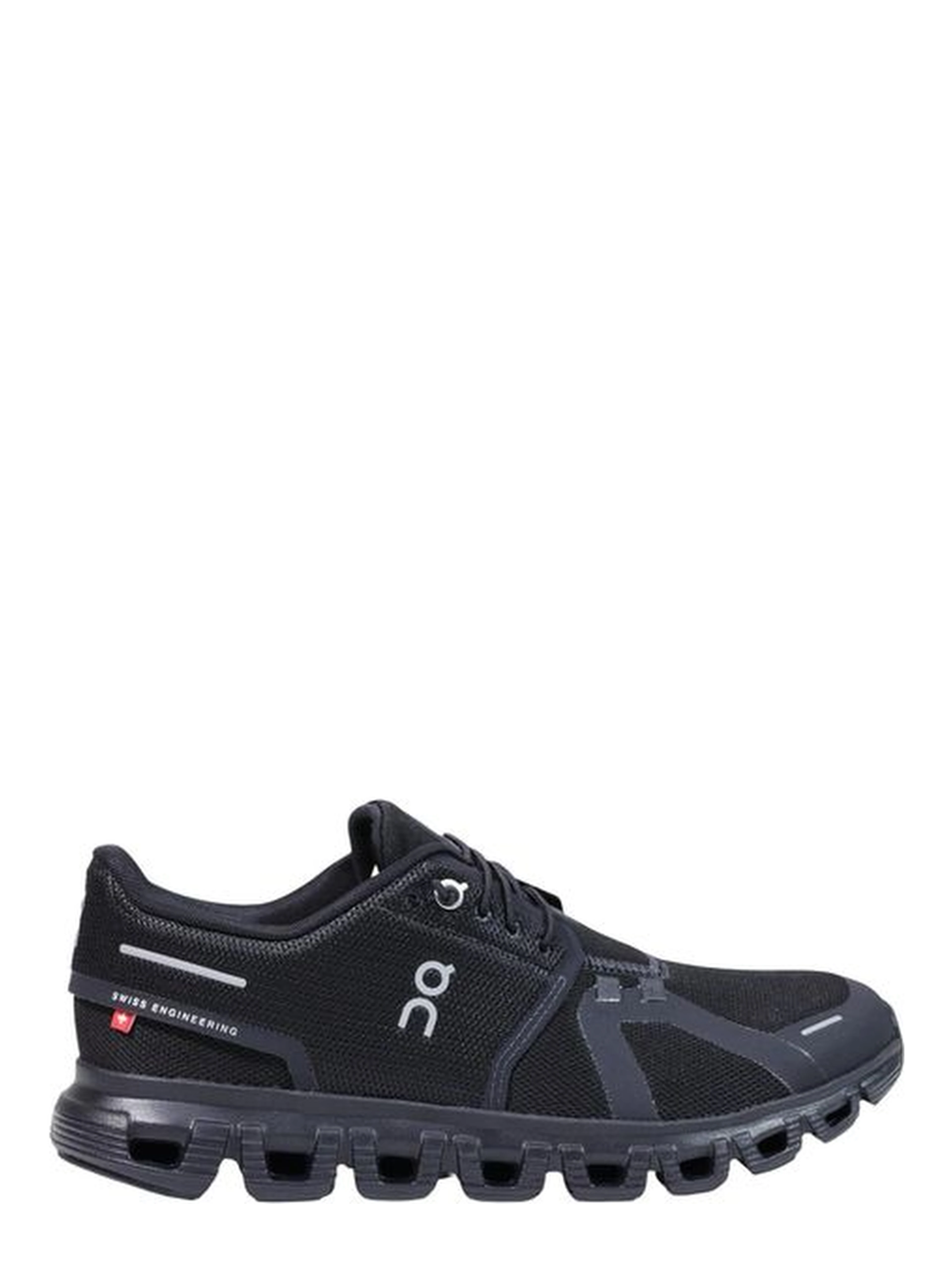 Black Synthetic Athletic Sneakers