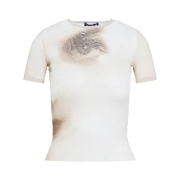 Jean Paul Gaultier Mesh Baby Printed ¶Face¶ Tee