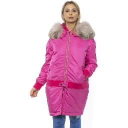Pink Cotton Women Jacket