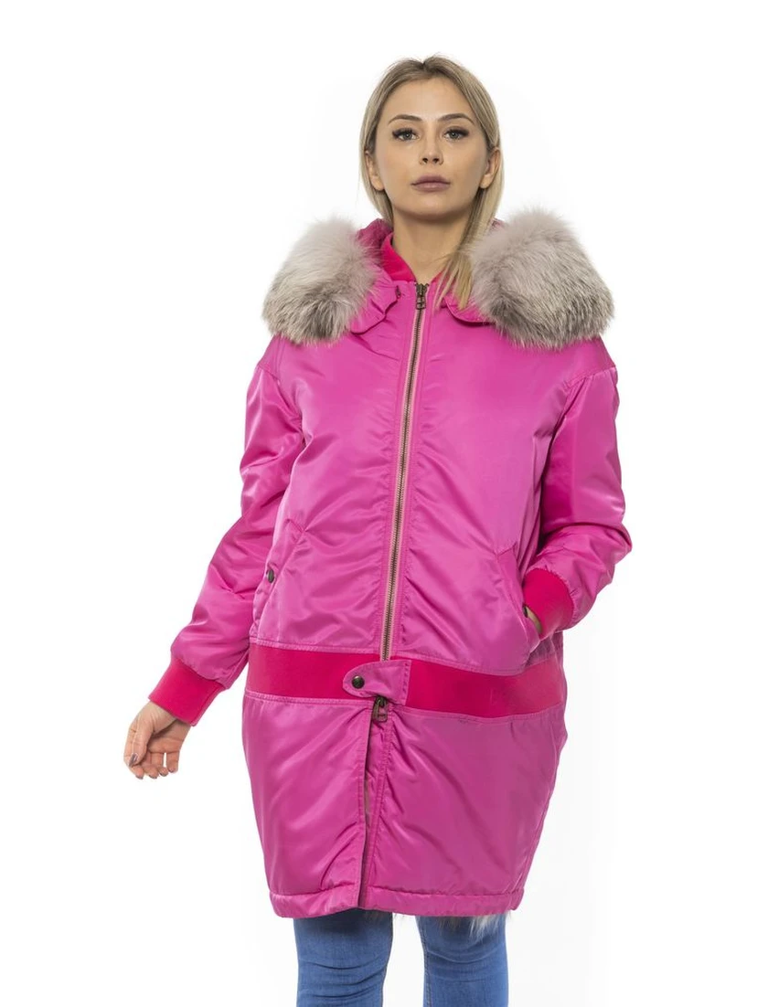 Pink Cotton Women Jacket