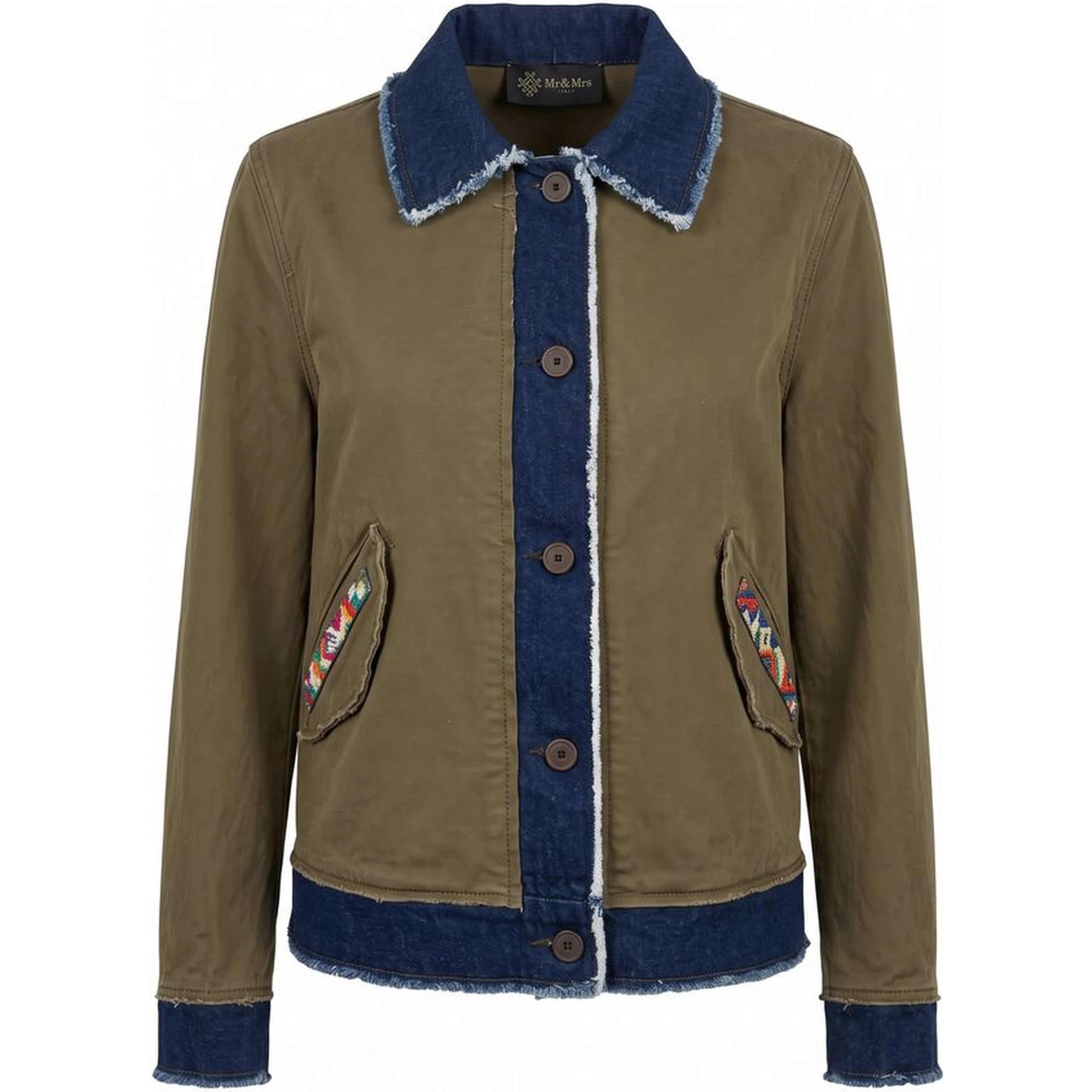 Green Cotton Women's Jacket