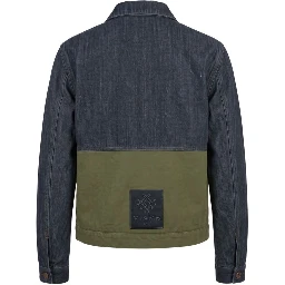 Blue Cotton Mens Jacket