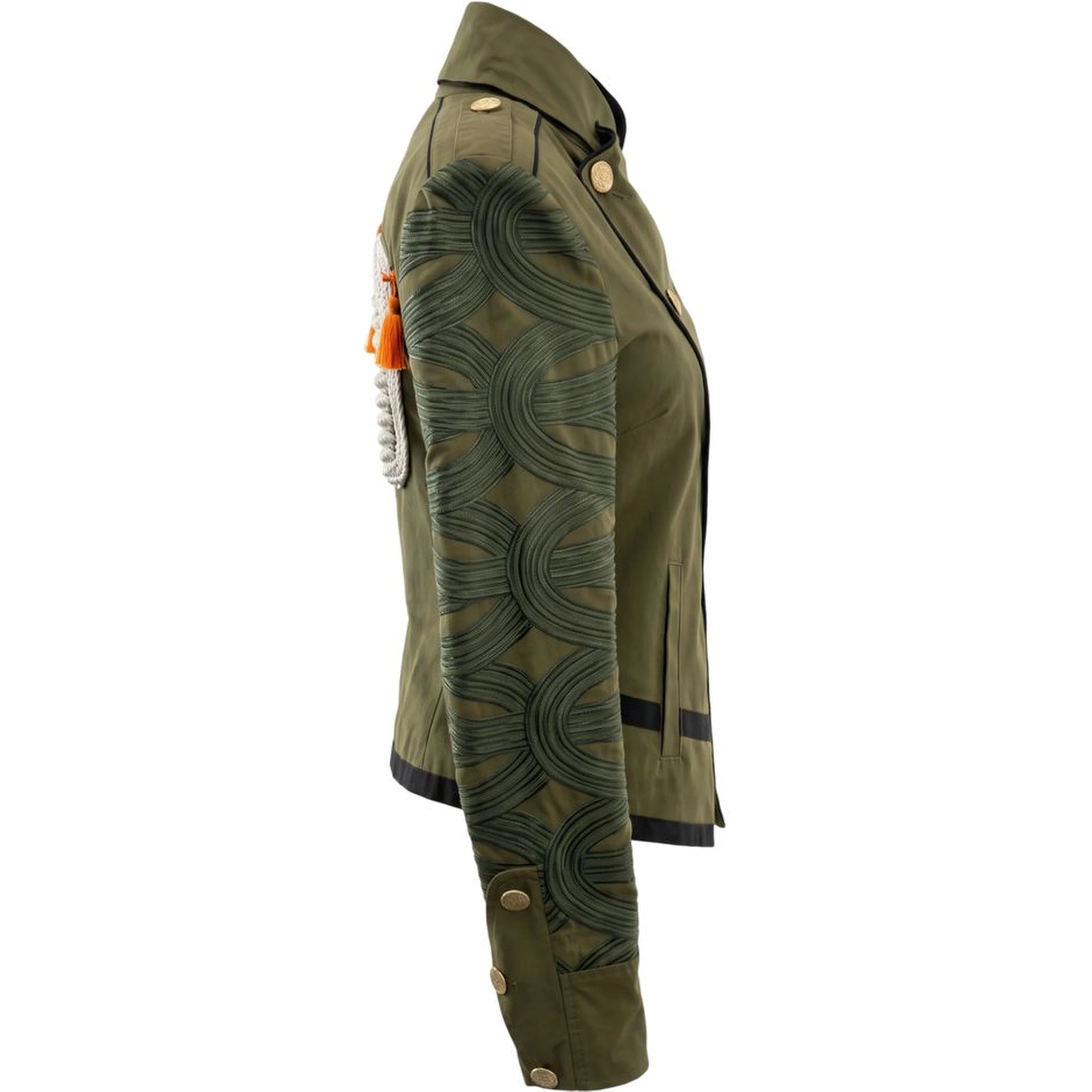 Green Cotton Women's Jacket