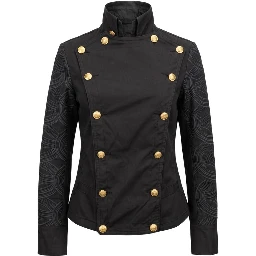 Black Cotton Women Jacket