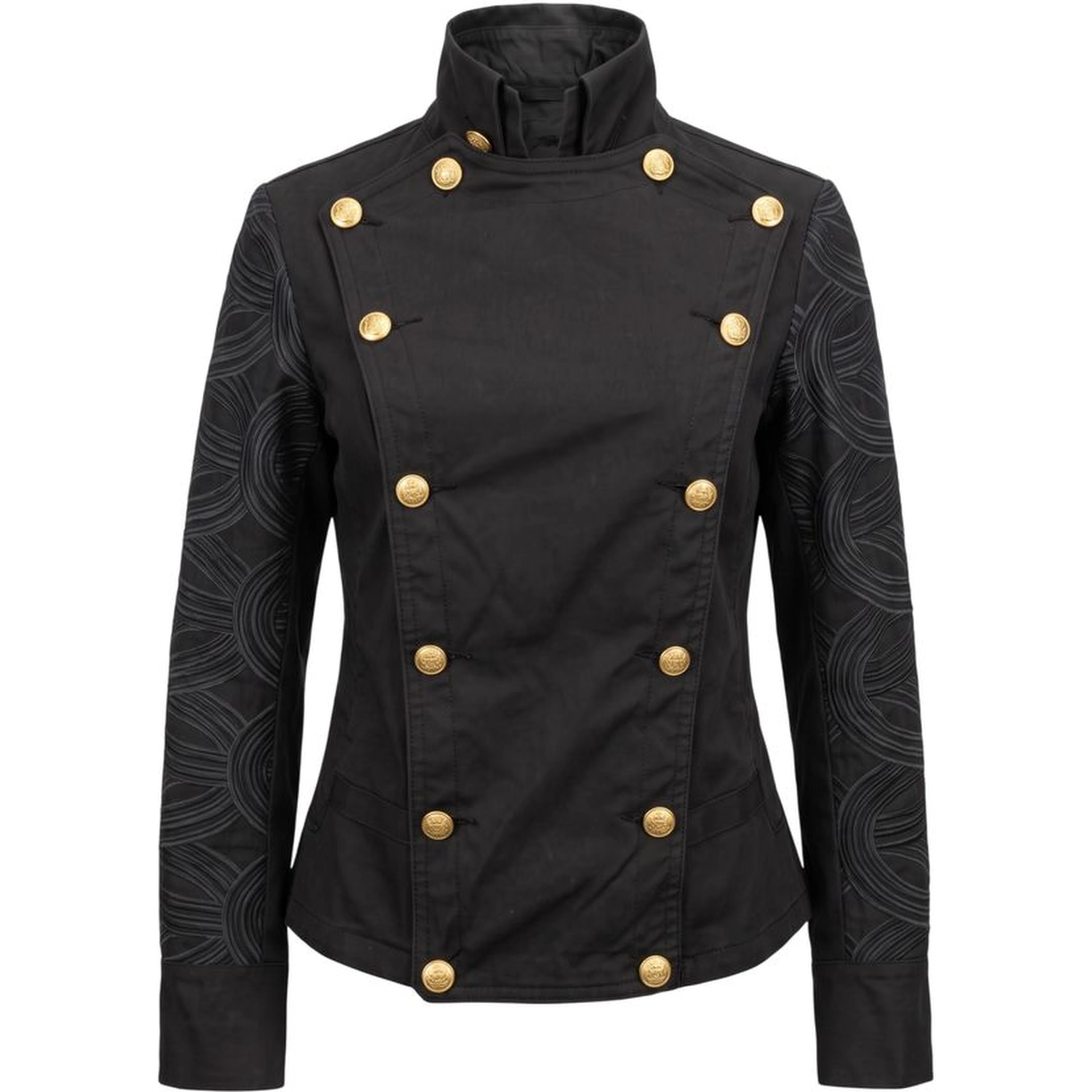 Black Cotton Women Jacket