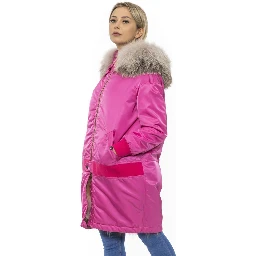 Pink Cotton Women Jacket