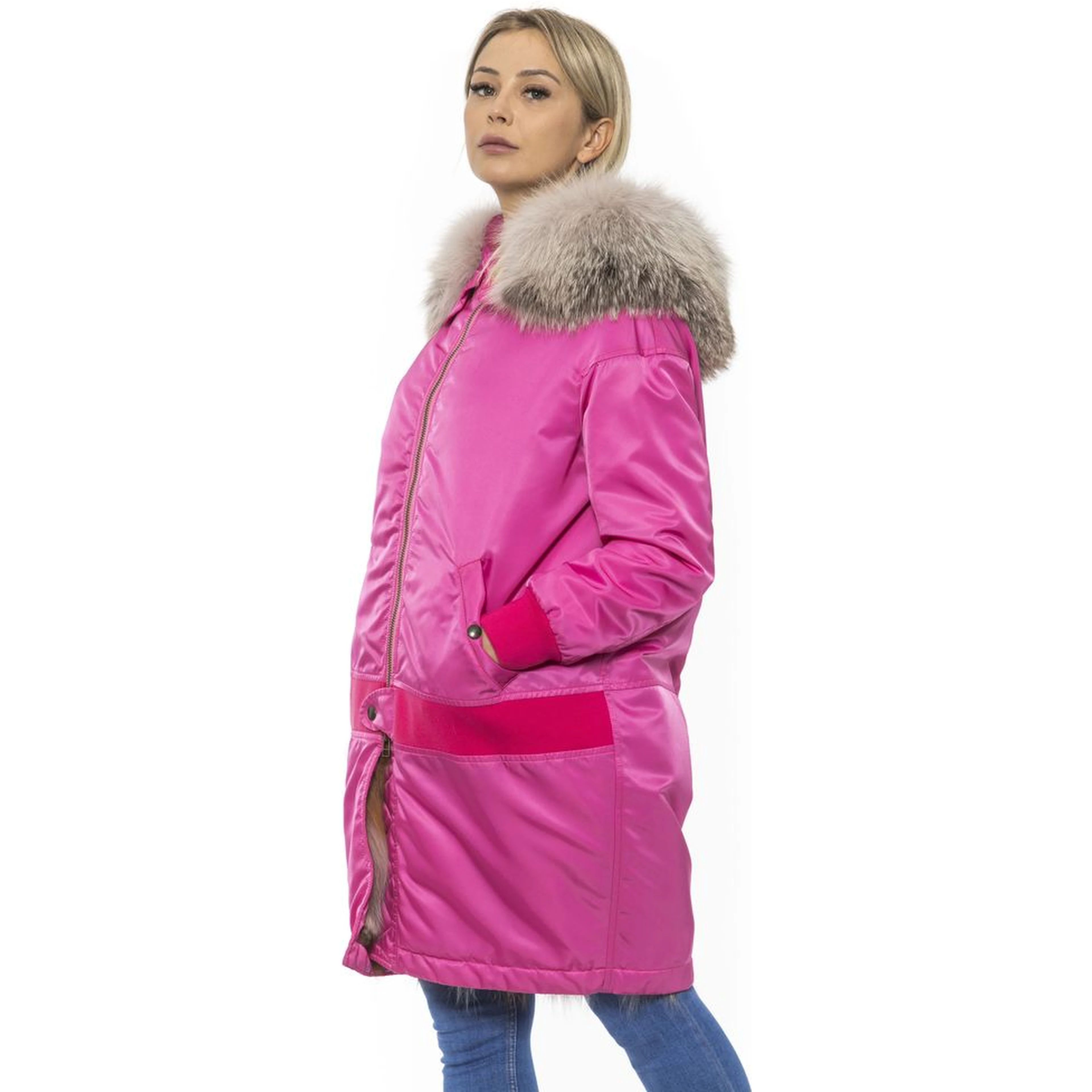 Pink Cotton Women Jacket