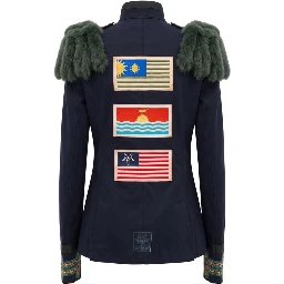 Blue Cotton Women's Jacket