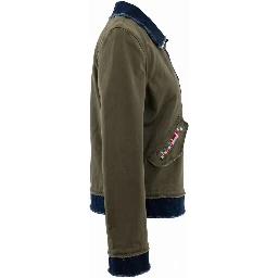 Green Cotton Women's Jacket