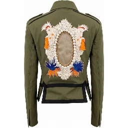 Green Cotton Women's Jacket