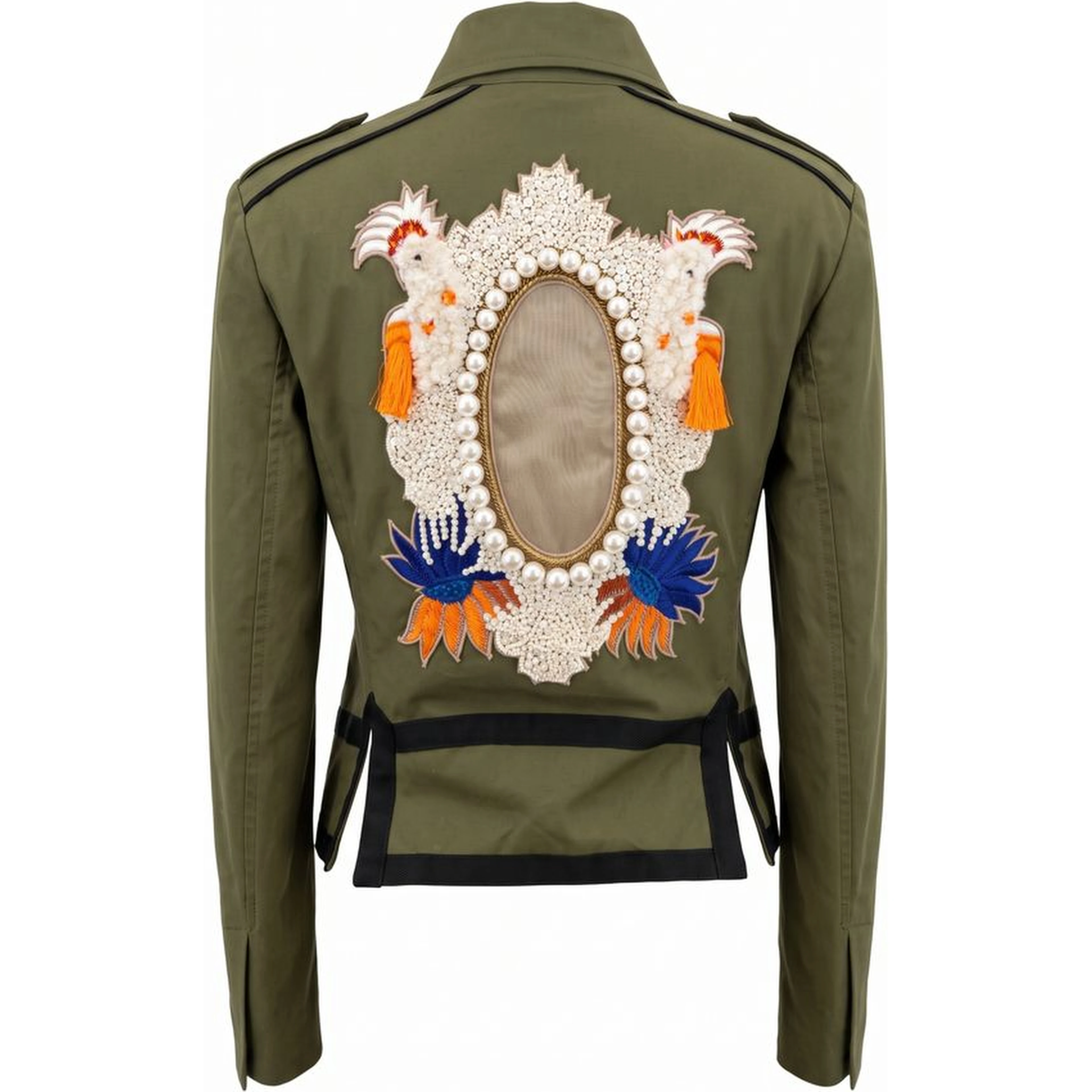 Green Cotton Women's Jacket
