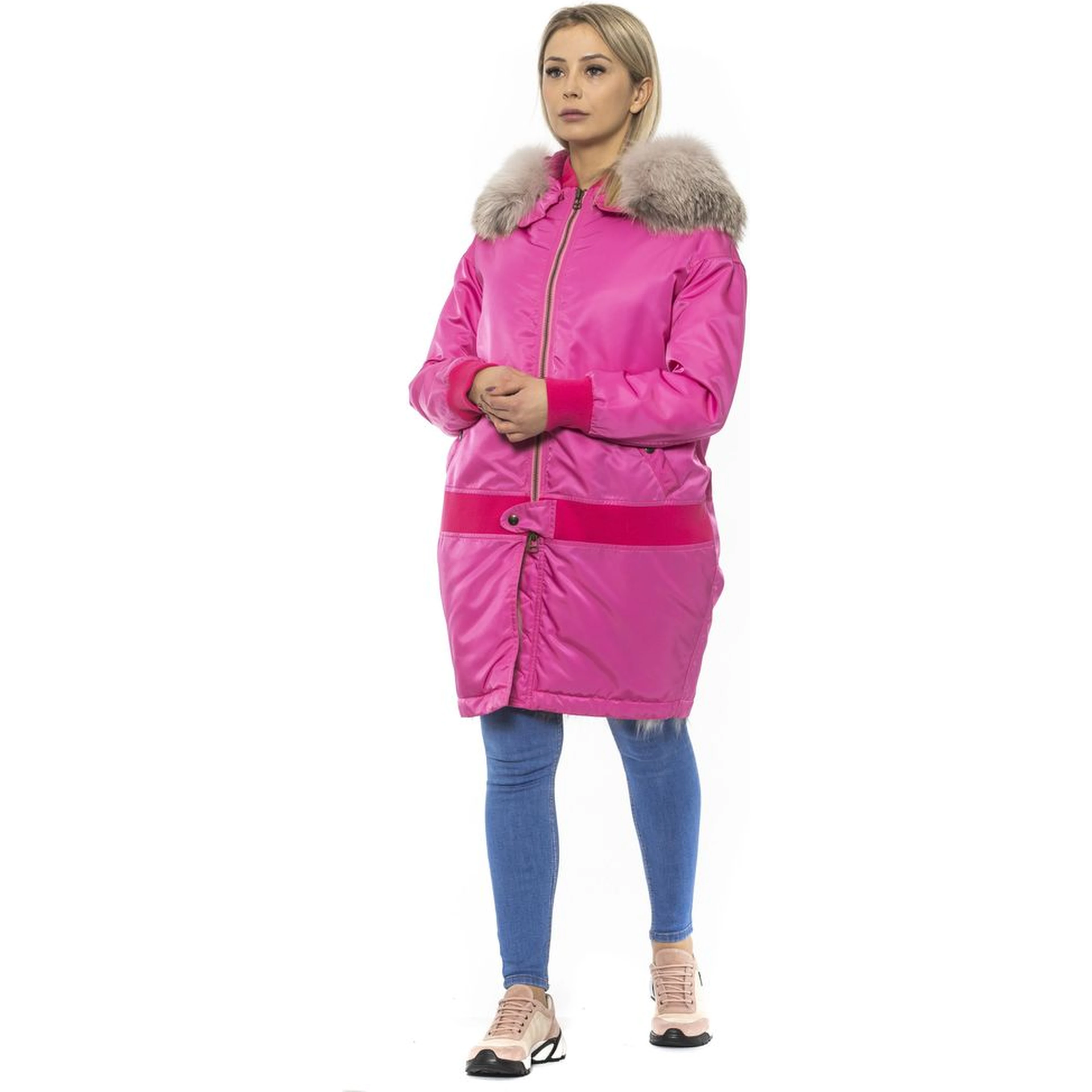 Pink Cotton Women Jacket