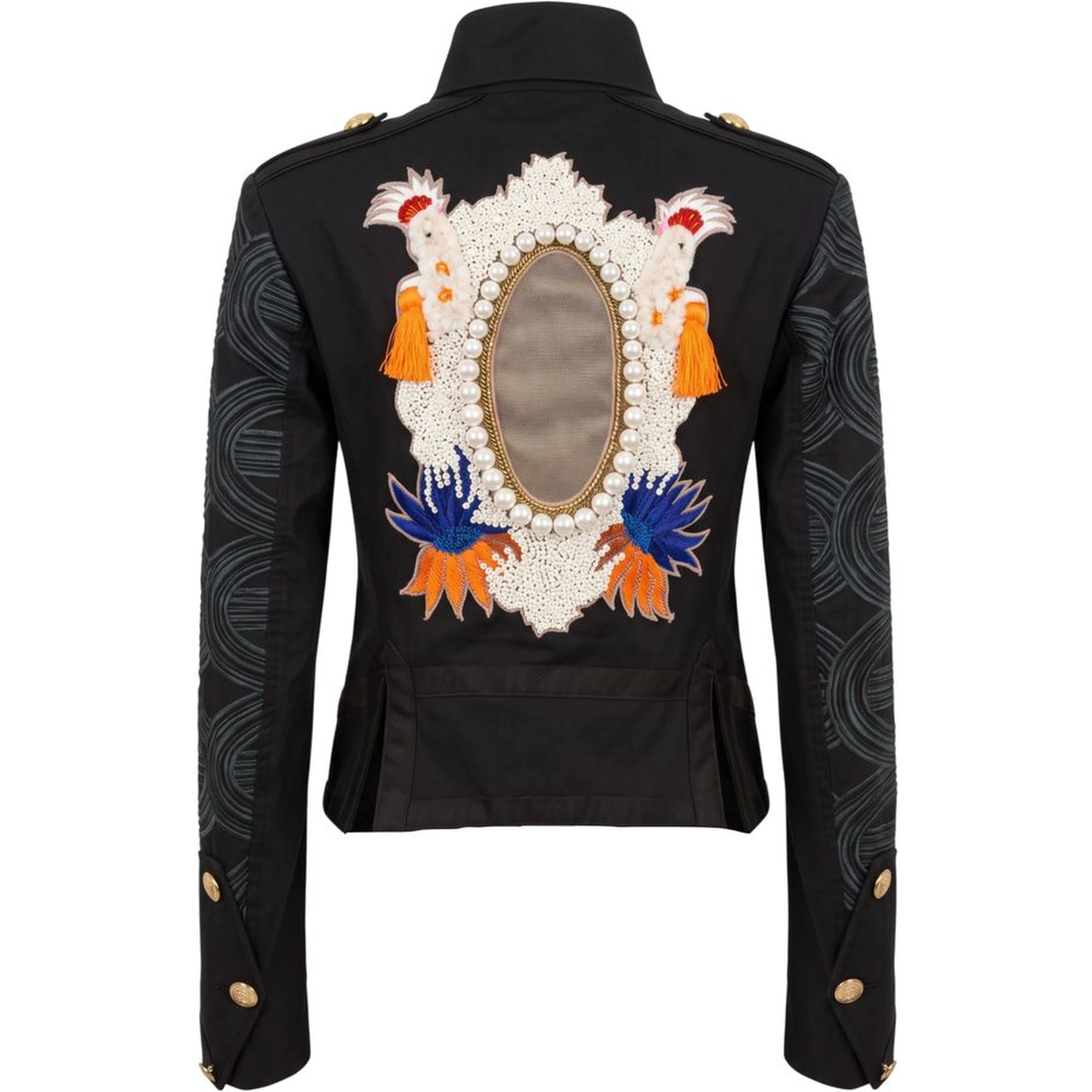 Black Cotton Women Jacket