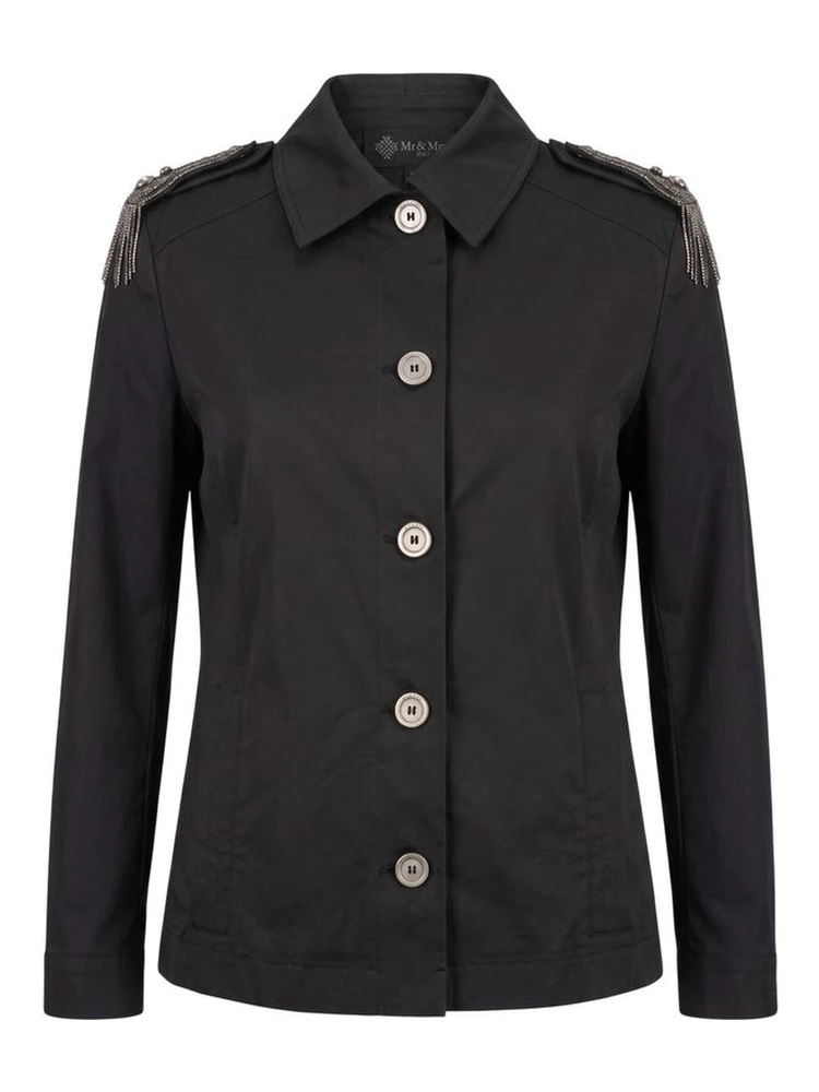 Black Cotton Women Jacket