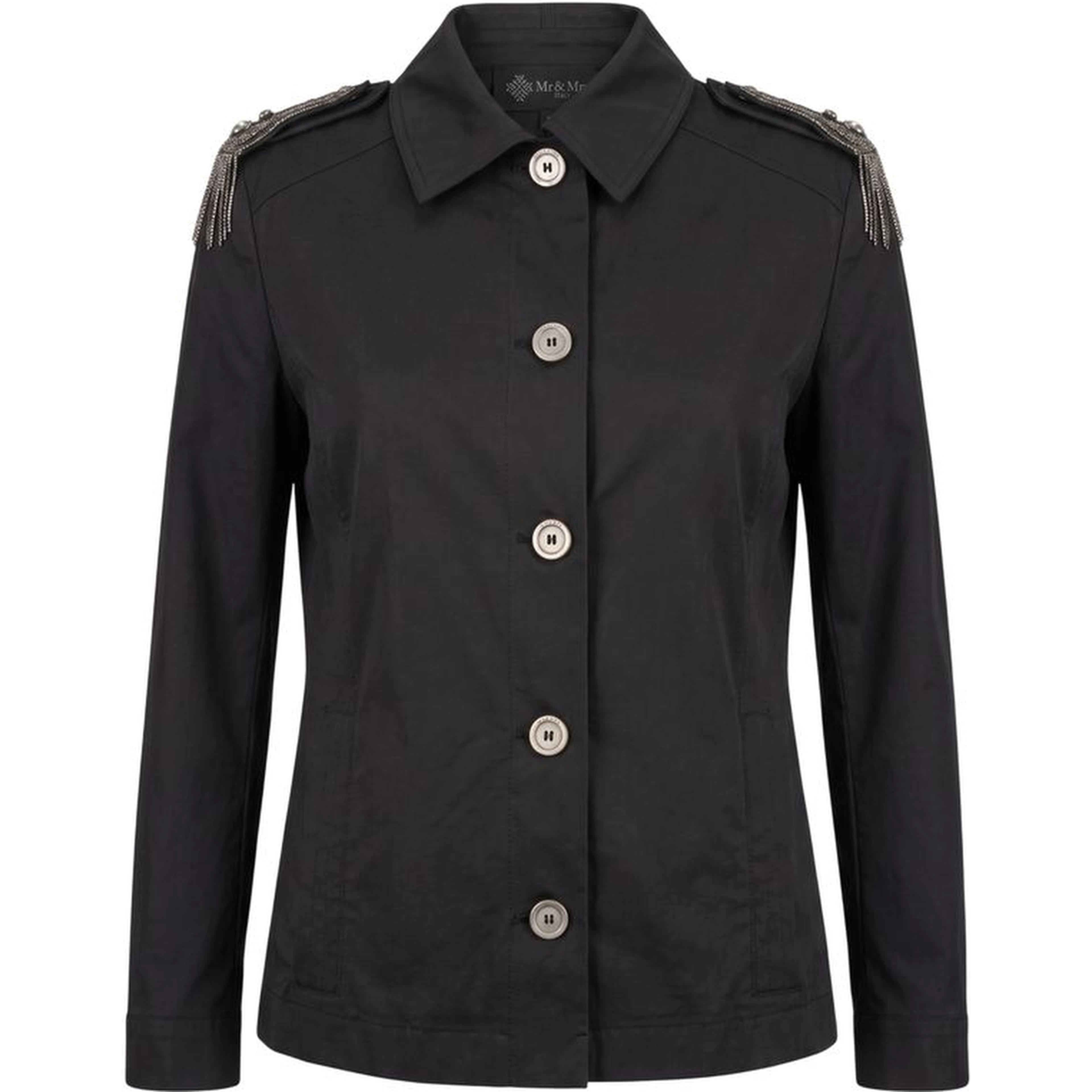 Black Cotton Women Jacket