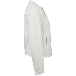 White Cotton Women Jacket