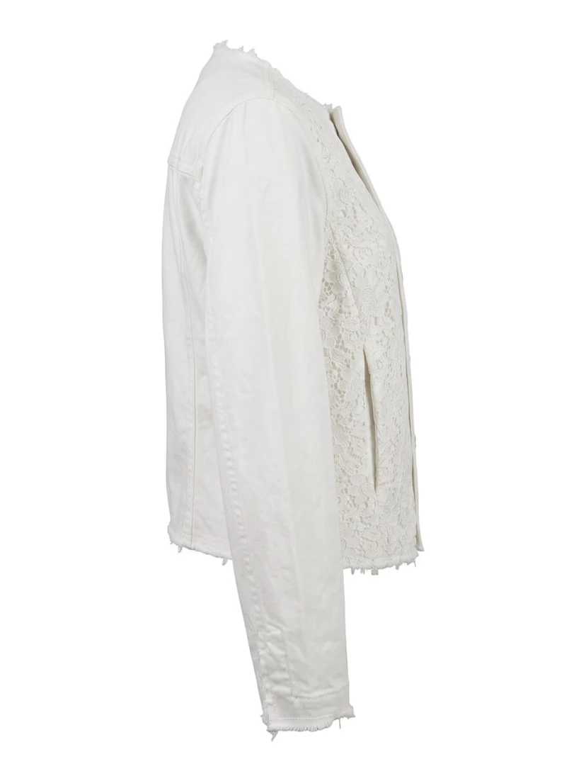 White Cotton Women Jacket