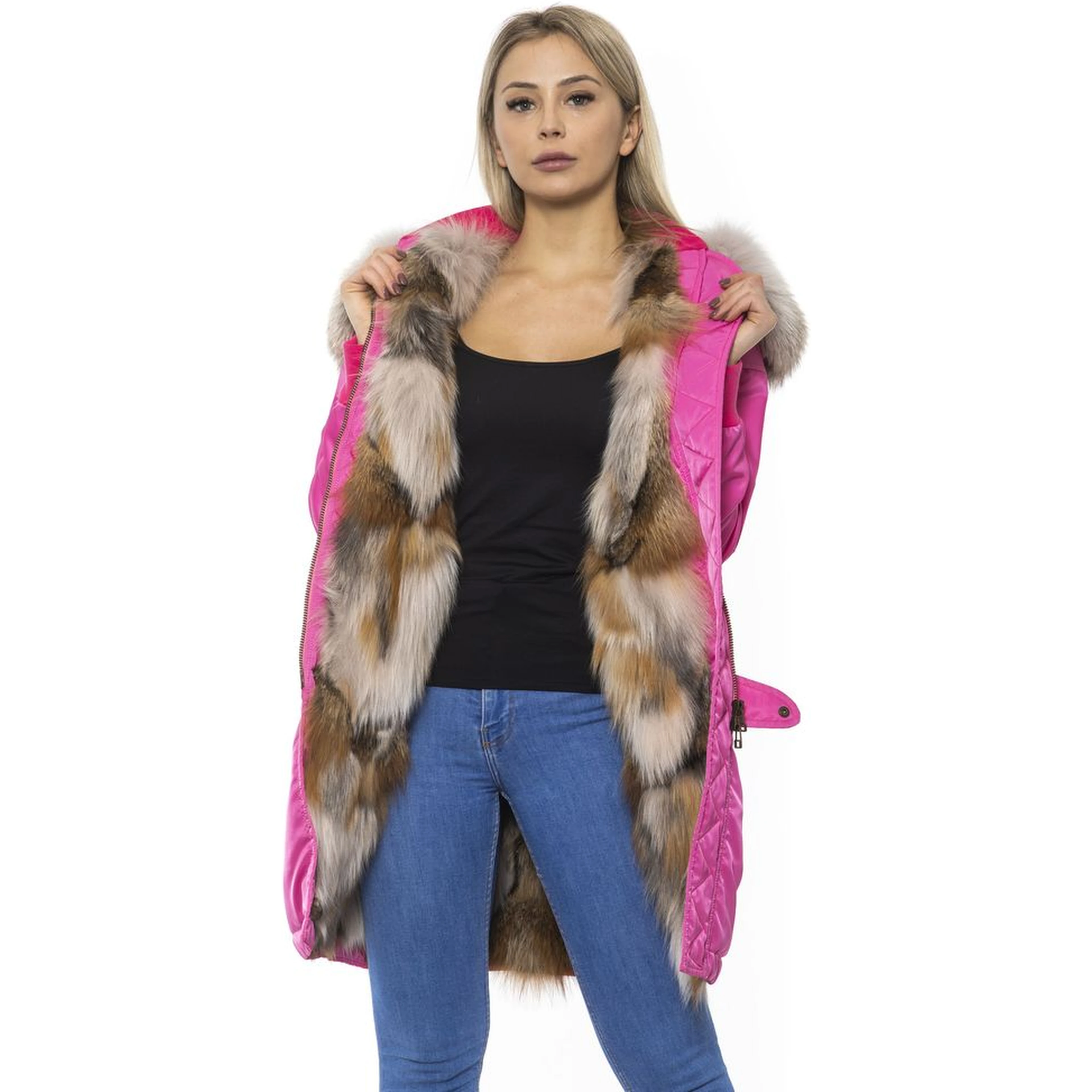 Pink Cotton Women Jacket