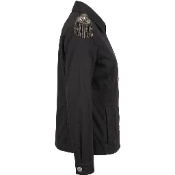 Black Cotton Women Jacket