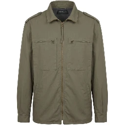 Green Polyurethane Men Jacket
