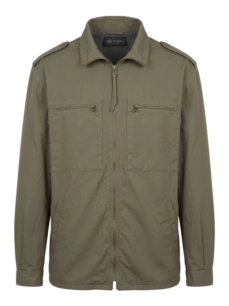 Green Polyurethane Men Jacket