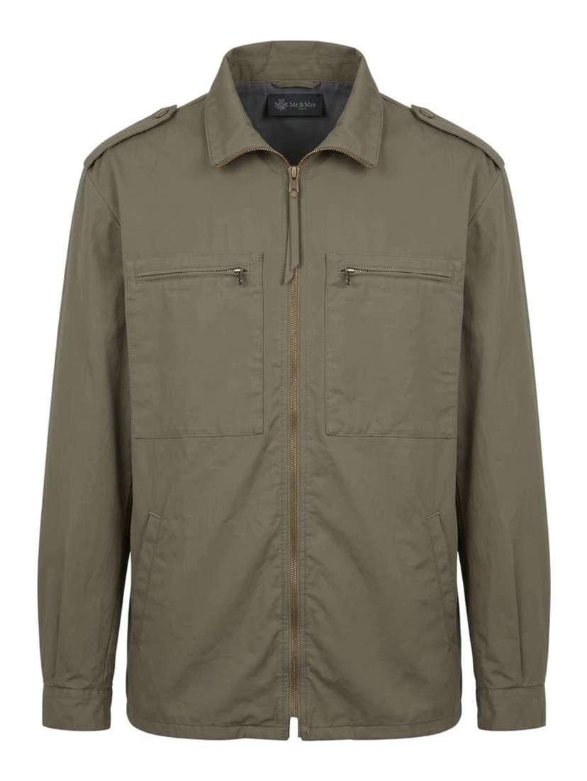 Green Polyurethane Men Jacket