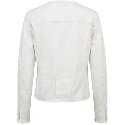 White Cotton Women Jacket