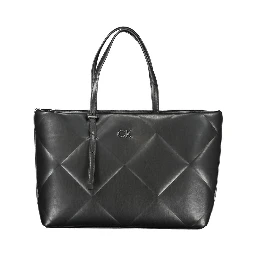 Black Polyester Handbag
