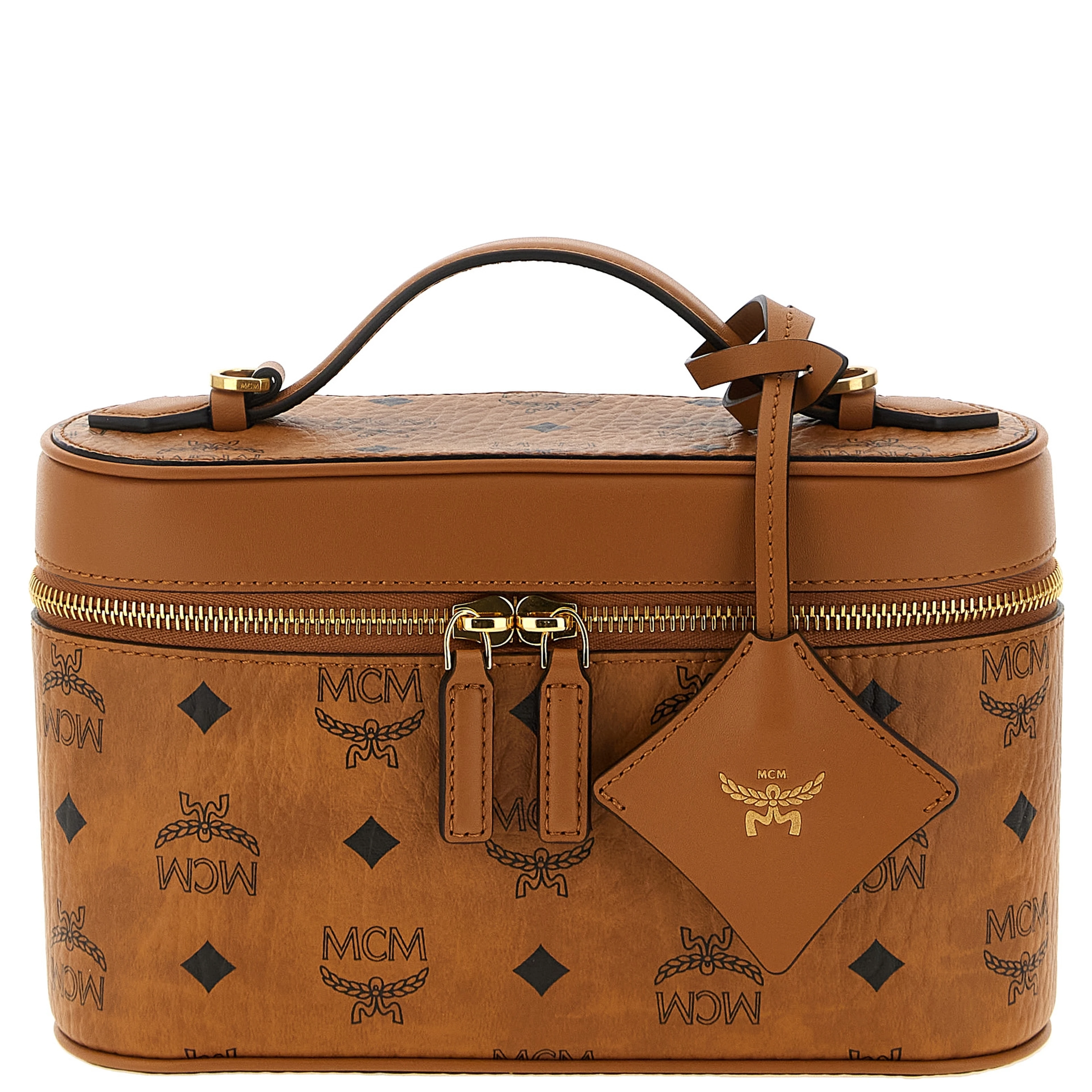 Brown Polyethylene Crossbody Bag