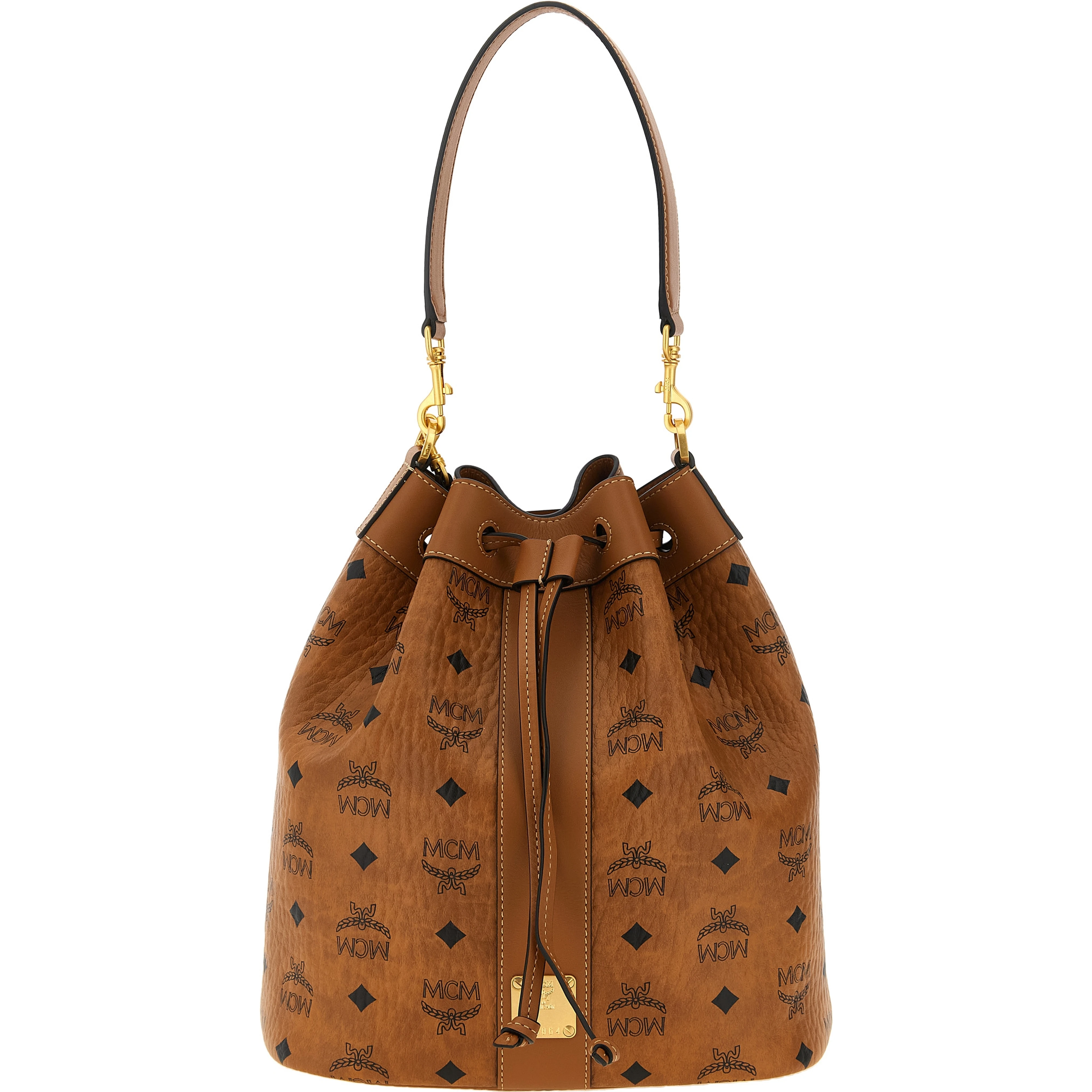 Brown Polyethylene Shoulder Bag