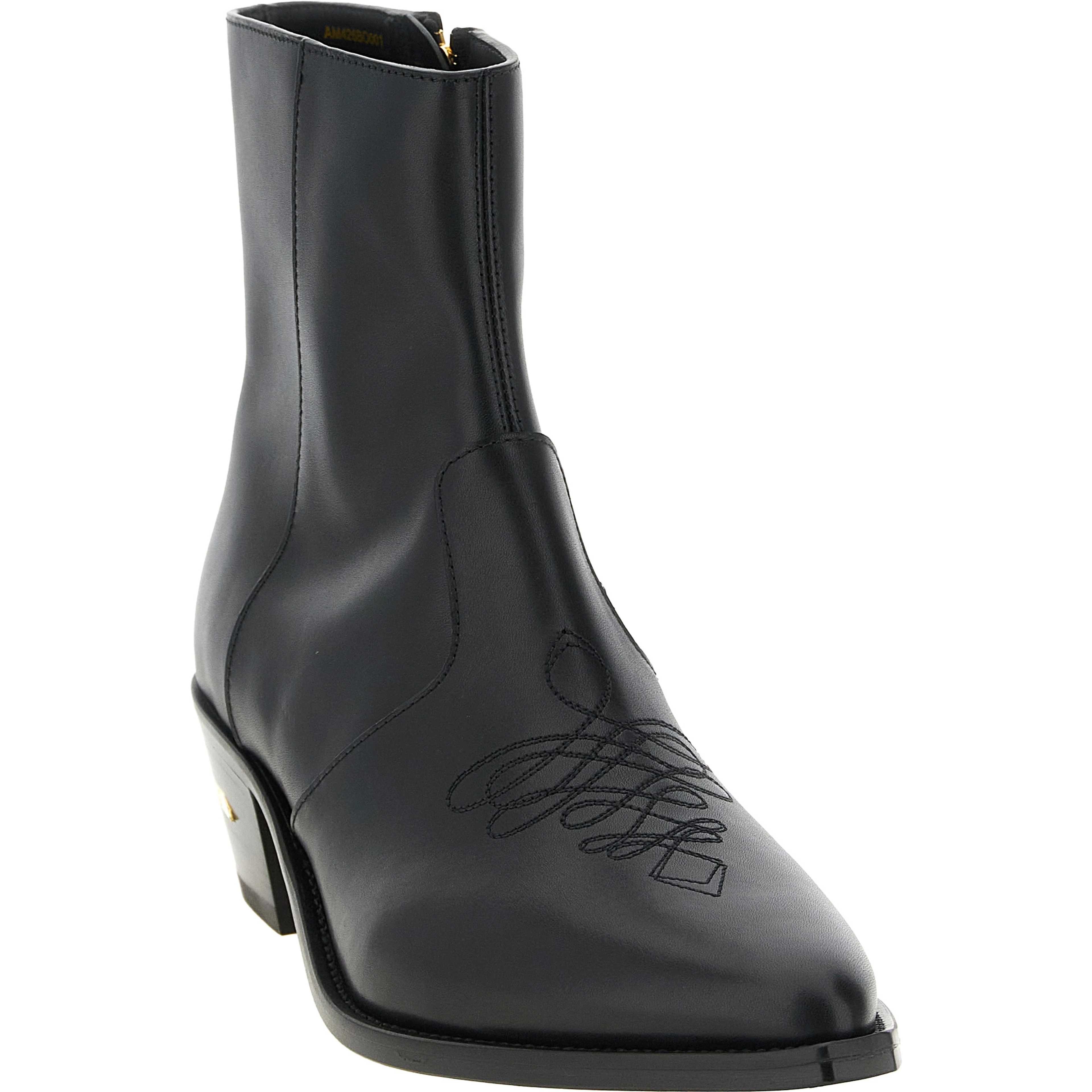 Black Calfskin Ankle Boots