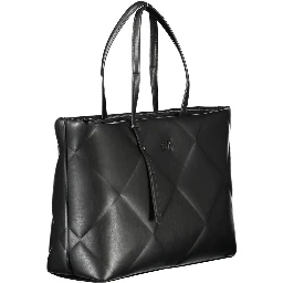 Black Polyester Handbag