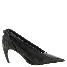 Black Calfskin High Heel Pumps