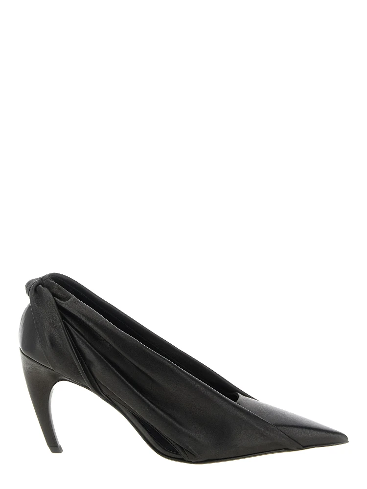Black Calfskin High Heel Pumps