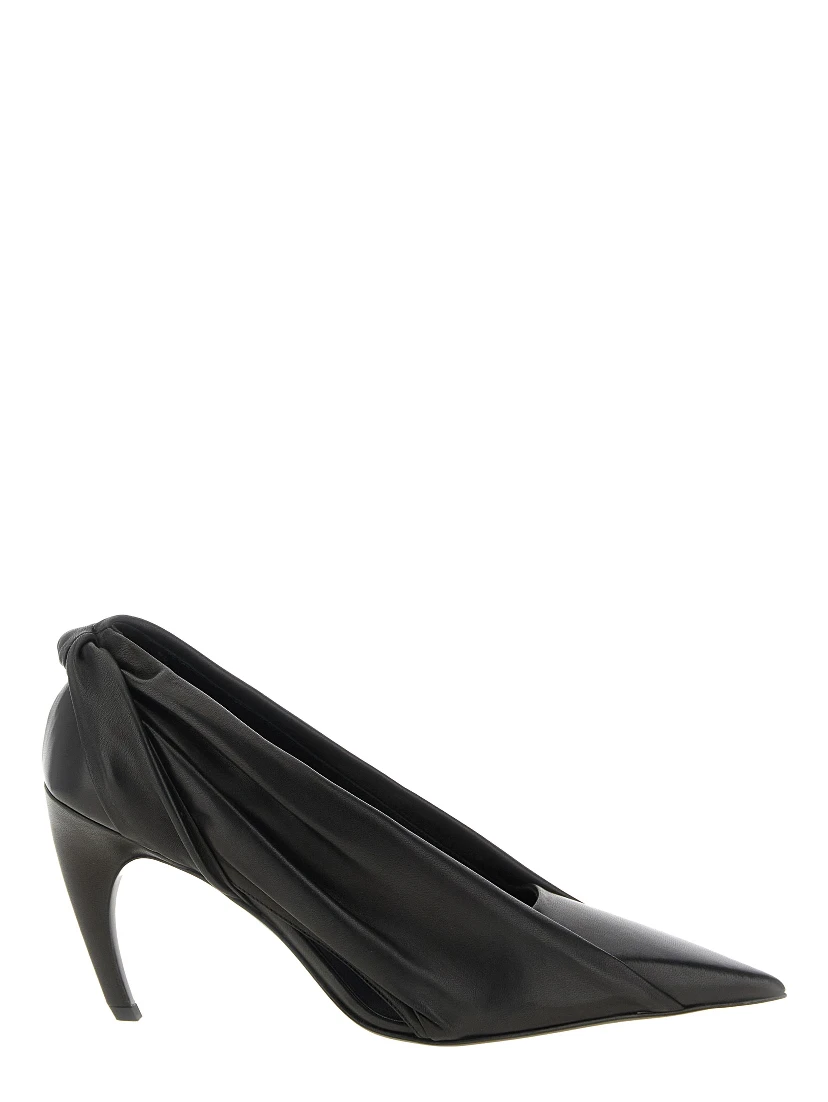 Black Calfskin High Heel Pumps