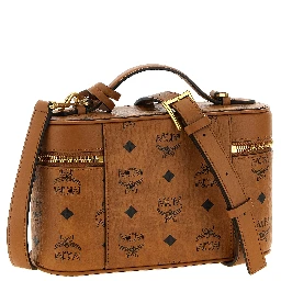 Brown Polyethylene Crossbody Bag