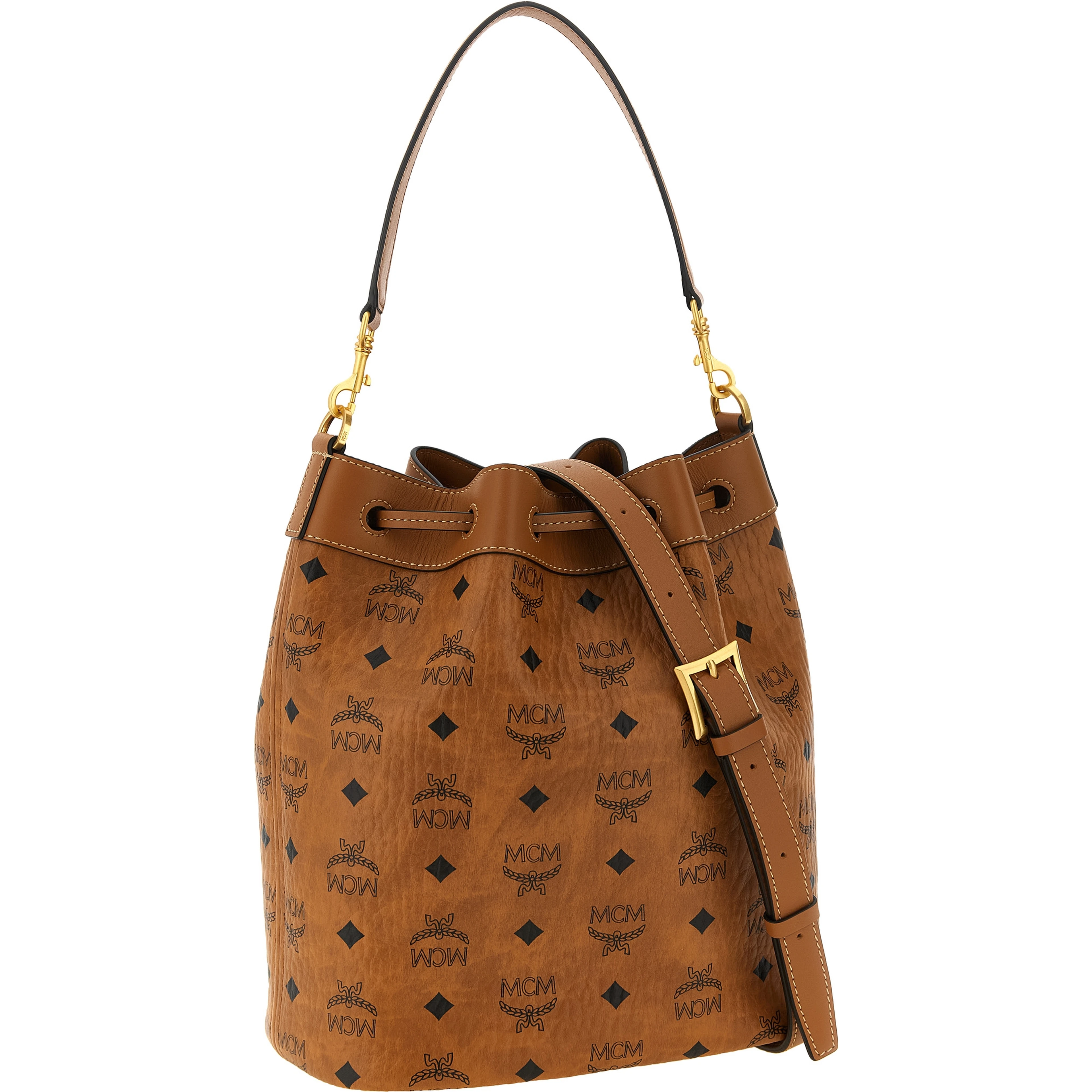 Brown Polyethylene Shoulder Bag