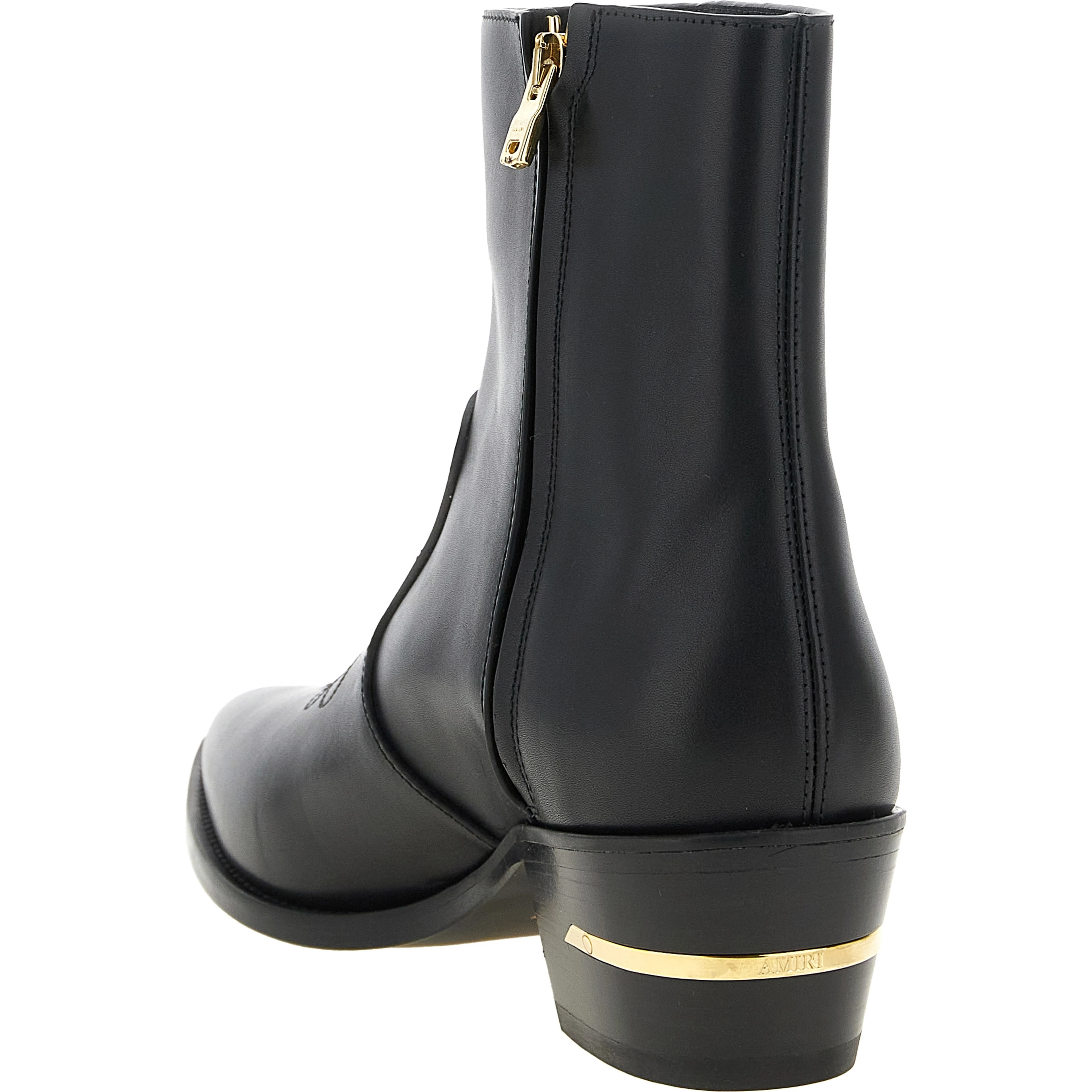 Black Calfskin Ankle Boots