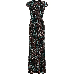 Multicolor Viscose Long Dress