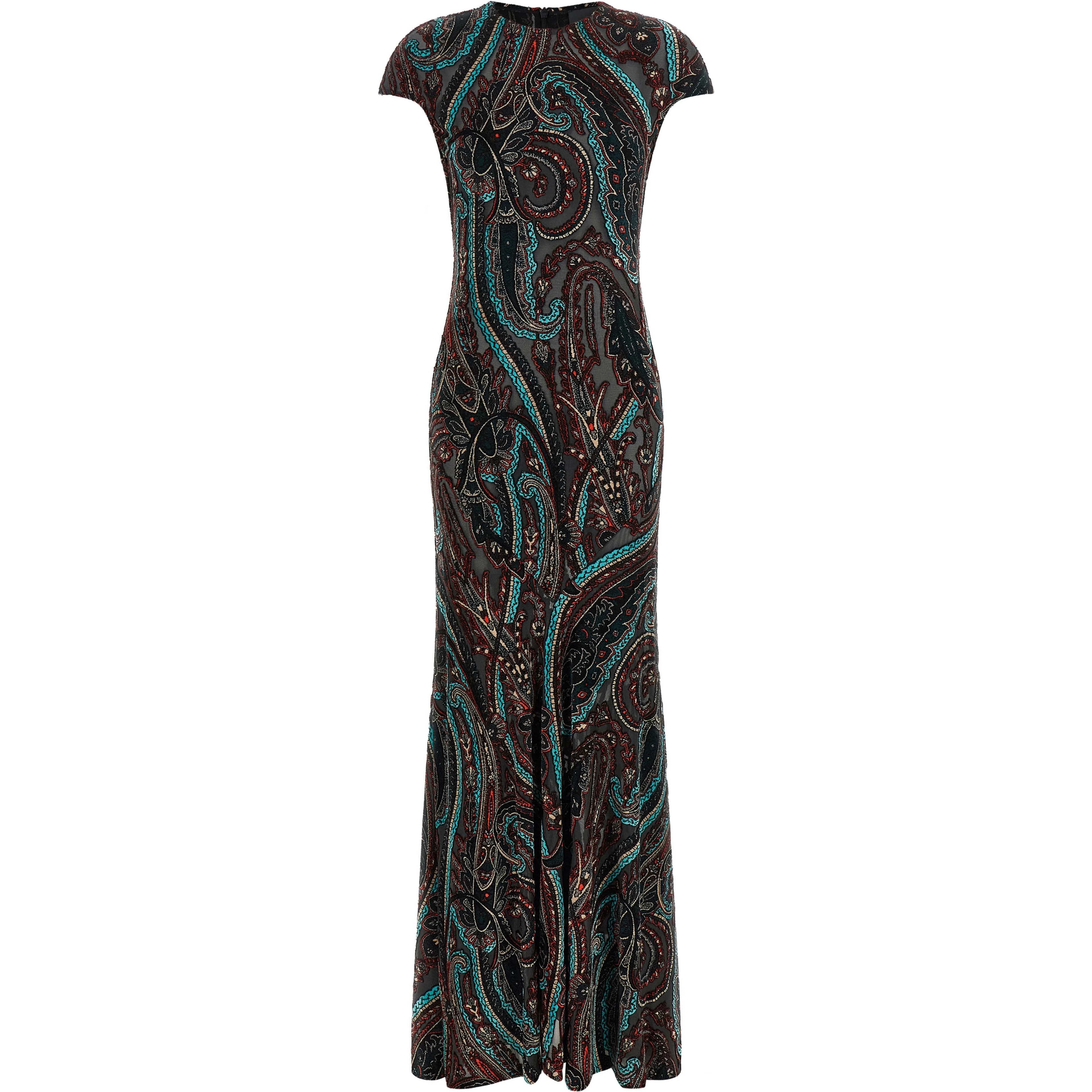 Multicolor Viscose Long Dress