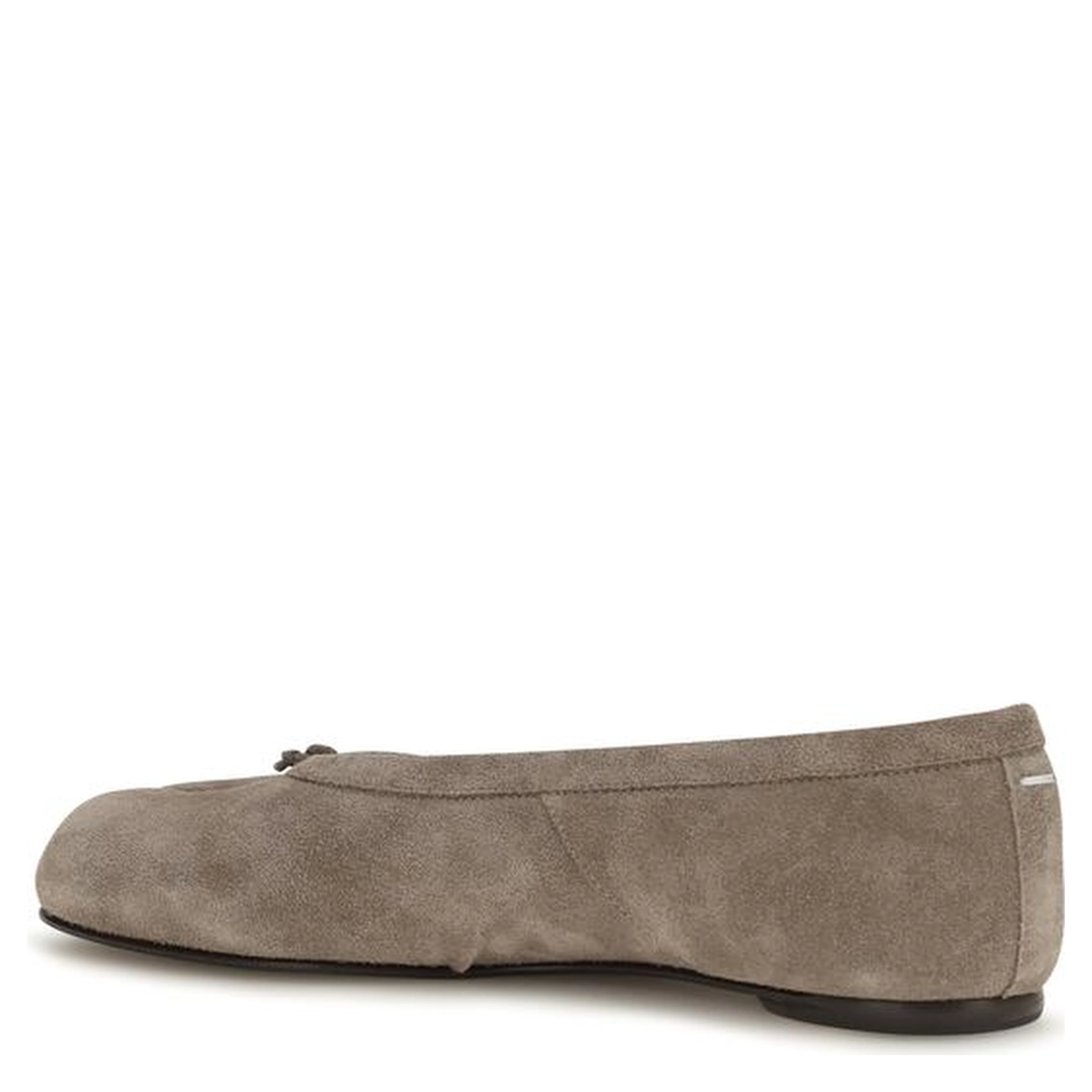Gray Calf Leather Bos Taurus Ballet Flats