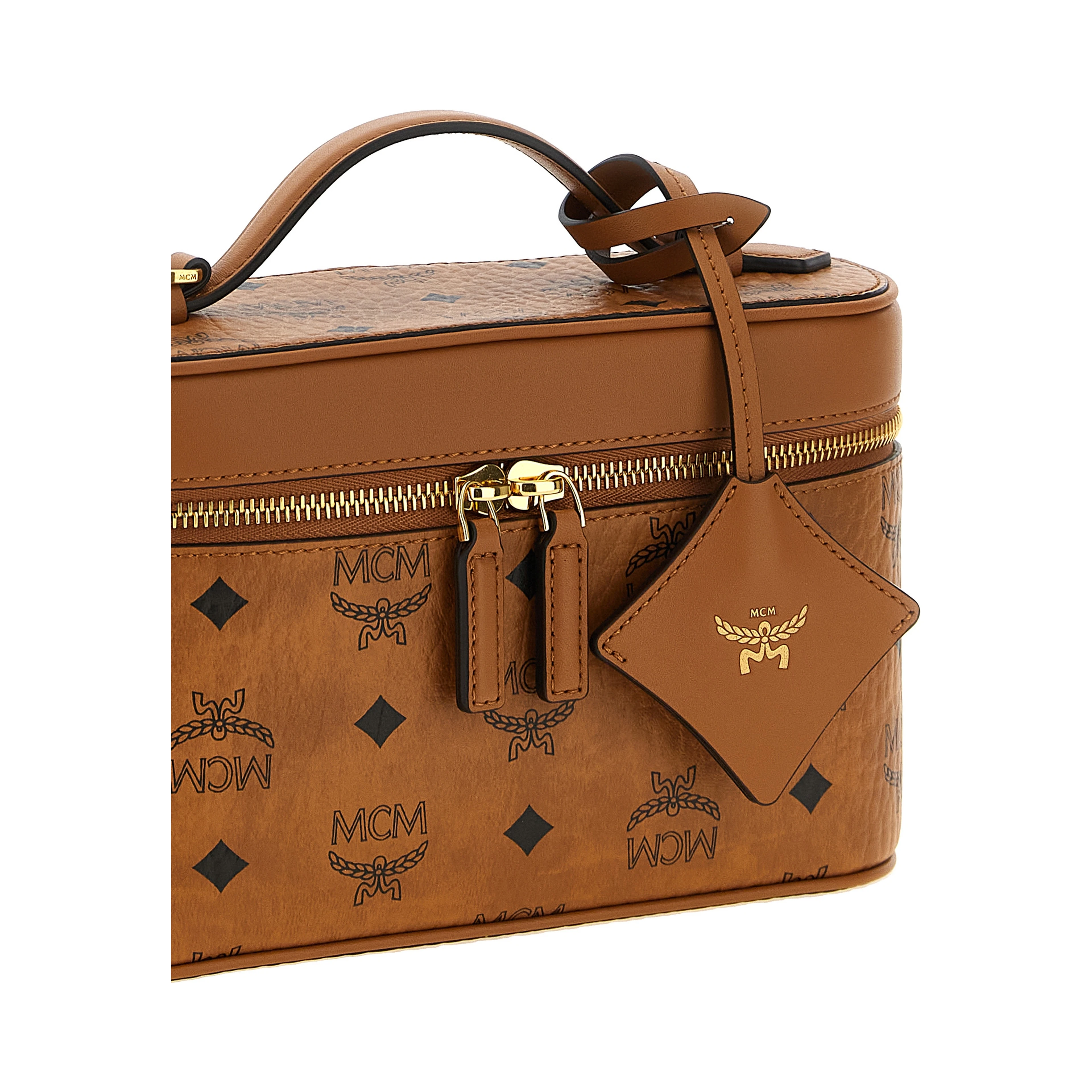 Brown Polyethylene Crossbody Bag