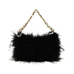 Black Polyester Clutch Bag