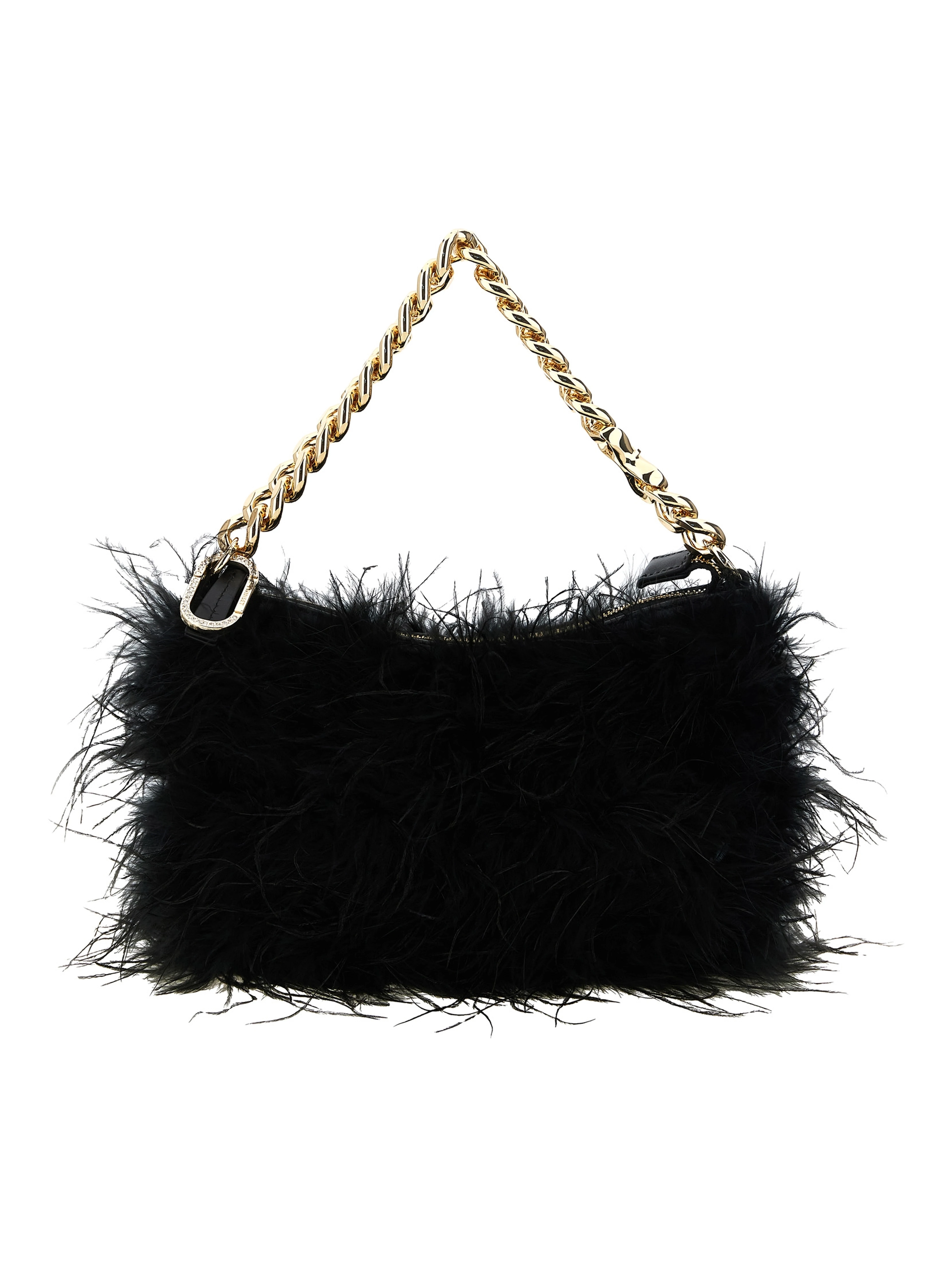 Black Polyester Clutch Bag