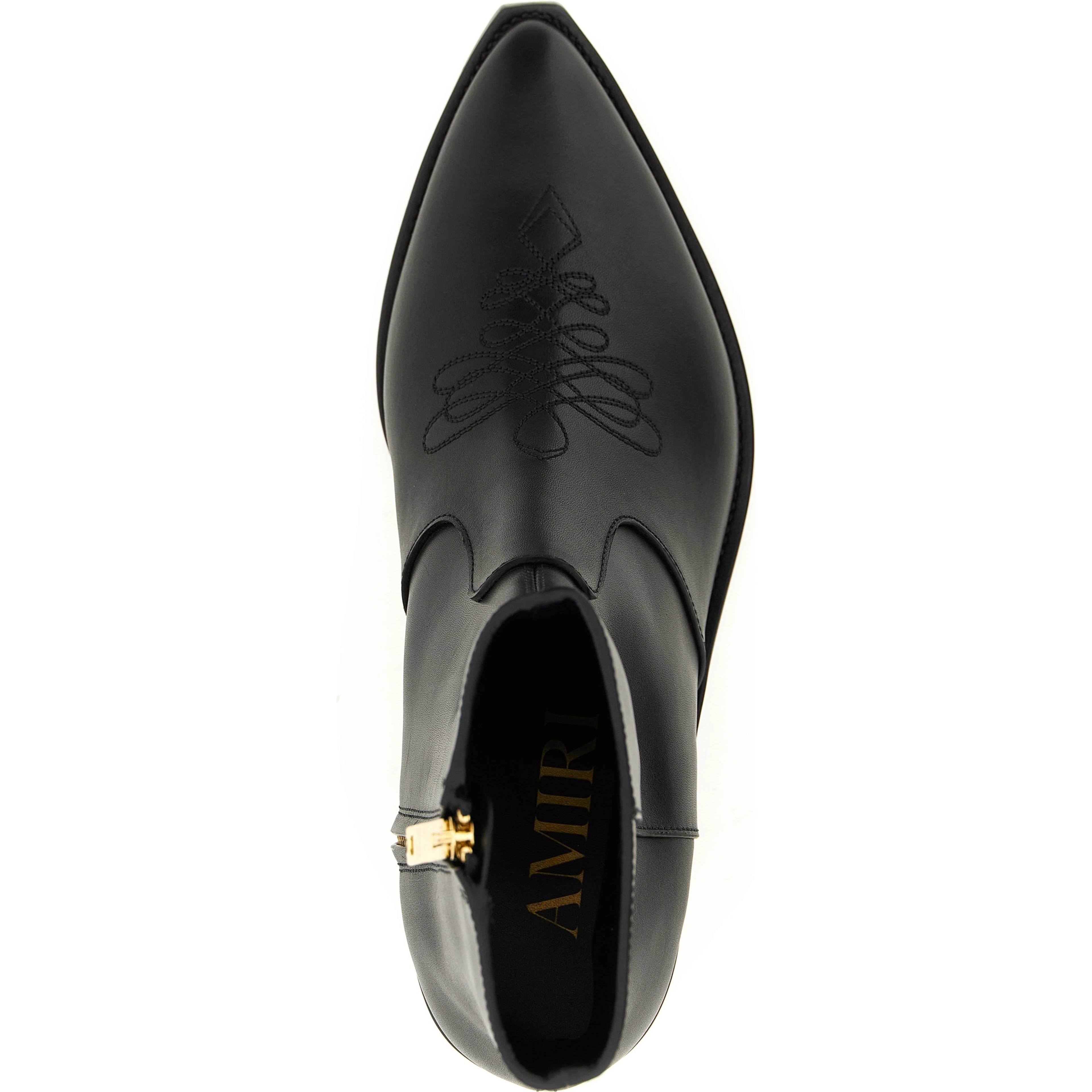 Black Calfskin Ankle Boots