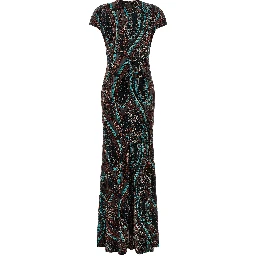 Multicolor Viscose Long Dress